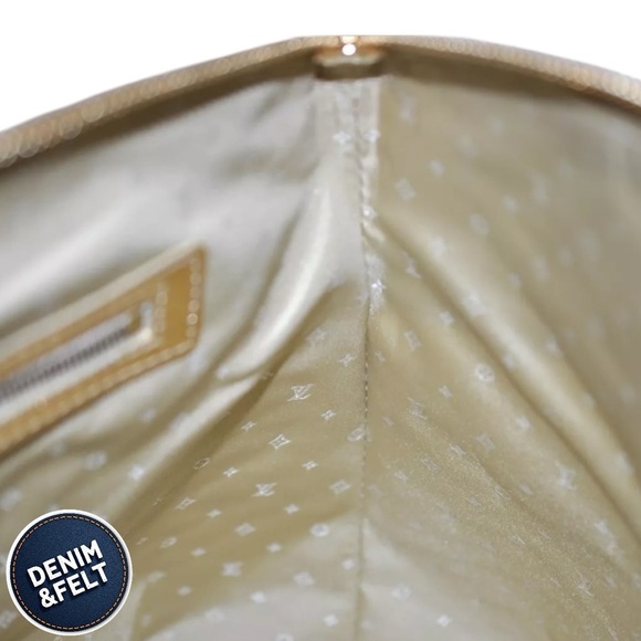 LOUIS VUITTON GOLD LEATHER SUHARI LOCKIT PM HAND BAG/PURSE/TOTE | RARE!! 💛💛 - Picture 10 of 16